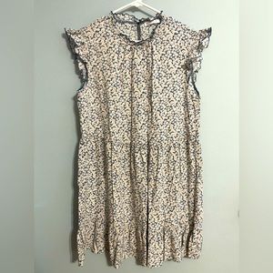 Kirundo Sleeveless Ruffle Sleeve Floral Dress